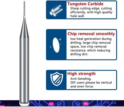 30 قطعة كربيد نهاية مطحنة النقش قاطعة المطحنة CNC بت التوجيه 1/8 "عرقوب PCB قاطعة المطحنة مجموعة 0.5/0.6/0.7 مللي متر CNC لقمة طحن الذرة راوتر بت in Kuwait