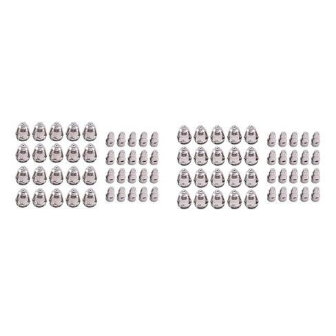 80Pcs P80 Nozzle/Tip Electrode Consumables Plasma Cutting Torch Spare Parts Accessories, 40 Pcs 1.1Mm & 40Pcs .3Mm Welding Nozzle in Saudi Arabia