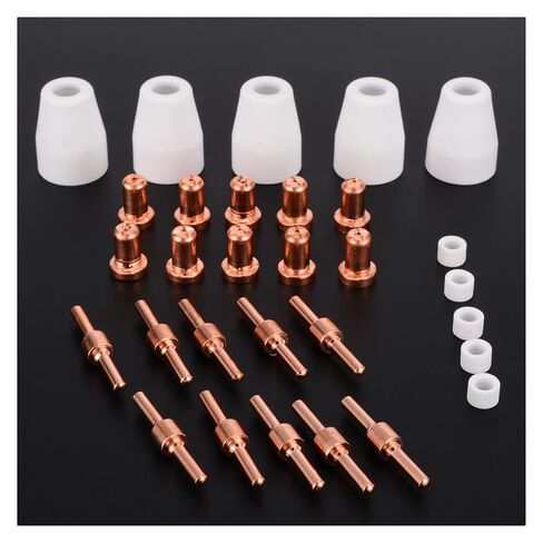 30pcs Thermal Plasma Cutting Consumables Spare Parts Kit Cutter Electrodes Tip for BPS40 CUT30/40/50 CT416/520 Welding Nozzle in Saudi Arabia