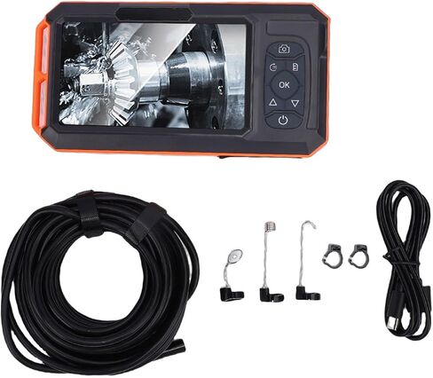 Jectse 5 Inch IPS Screen Endoscope, 8mm Camera with 1920x1080P HD Real Time Image, 16.4ft Semi Hard Cable, 3 Adjustable LED Brightness, IP67 in Saudi Arabia