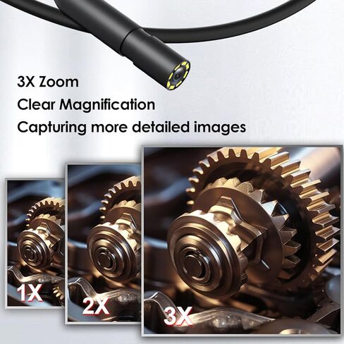 Jectse 5 Inch IPS Screen Endoscope, 8mm Camera with 1920x1080P HD Real Time Image, 16.4ft Semi Hard Cable, 3 Adjustable LED Brightness, IP67 in Saudi Arabia