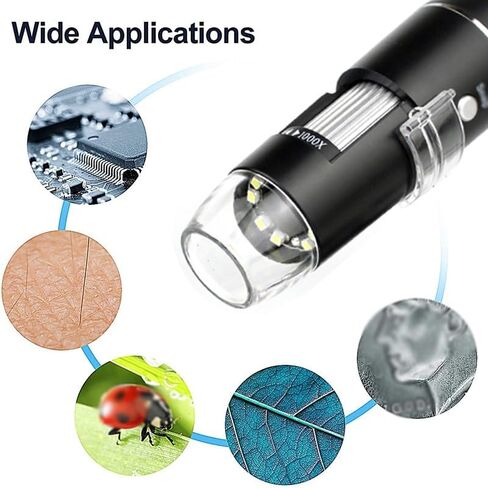 Digital Microscope 8 LEDs 2Mp Electronic Microscope Endoscope Zoom Camera Magnifier in Saudi Arabia