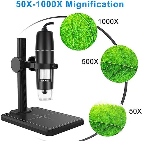 Digital Microscope 8 LEDs 2Mp Electronic Microscope Endoscope Zoom Camera Magnifier in Saudi Arabia