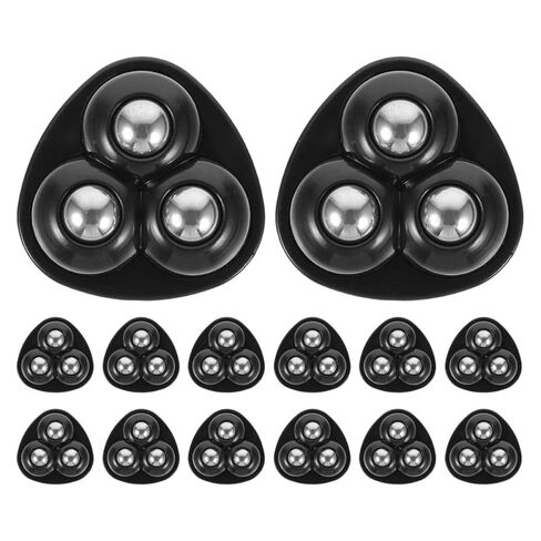 Healifty 14 Pcs Self Adhesive Mini Swivel Casters with 3 Steel Ball Bearings, 360° Rotation Small Appliance Wheels for Kitchen Cabinets, Storage Boxes, and Tool Carts in Saudi Arabia