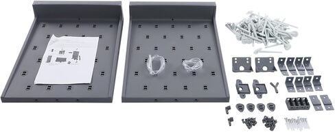 رف تجفيف المختبر مع خرطوم تصريف، أنبوب اختبار مزدوج الجوانب 54 ربطًا ورف تجفيف الأكواب، رف تنقيط من البولي بروبيلين مثبت على الحائط لمختبر الكيمياء وفصول العلوم - 27 أوتاد لكل جانب in Kuwait