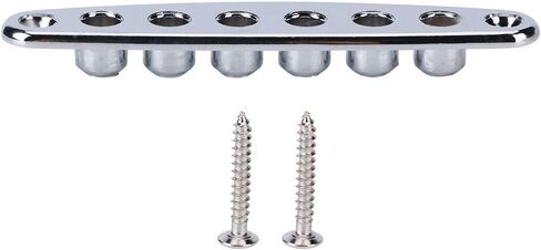Guitar String Through Plate, Zinc Alloy Electric Bass Guitar Parts, with 2 Screws, for Bass Guitar in Saudi Arabia