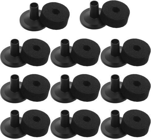 GALPADA Flanged Plastic Cymbal Sleeves Drum Kit Accessories with Felt Pads for Enhanced Sound Quality and Drum Cymbal Replacement Parts in Saudi Arabia