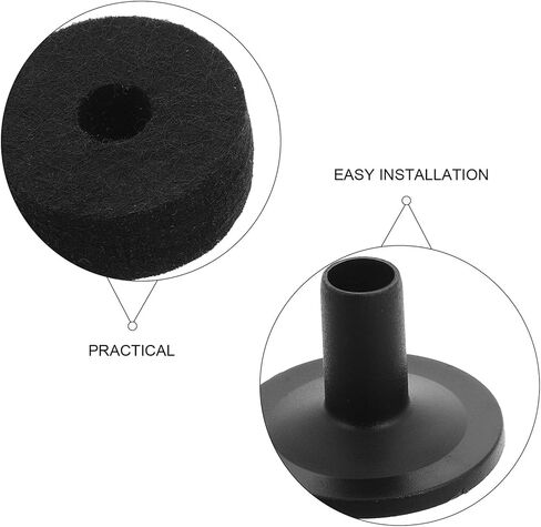 GALPADA Flanged Plastic Cymbal Sleeves Drum Kit Accessories with Felt Pads for Enhanced Sound Quality and Drum Cymbal Replacement Parts in Saudi Arabia