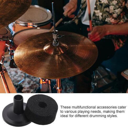 GALPADA Flanged Plastic Cymbal Sleeves Drum Kit Accessories with Felt Pads for Enhanced Sound Quality and Drum Cymbal Replacement Parts in Saudi Arabia