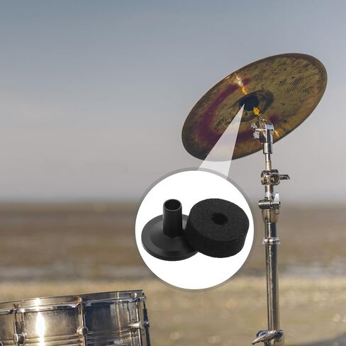 GALPADA Flanged Plastic Cymbal Sleeves Drum Kit Accessories with Felt Pads for Enhanced Sound Quality and Drum Cymbal Replacement Parts in Saudi Arabia