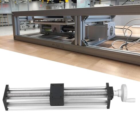 300mm Stroke CNC Linear Stage Motion Actuator for Router Machines, Aluminum Alloy, with Hand Crank Move for Precision Displacement, Suitable for Industrial Production in Saudi Arabia