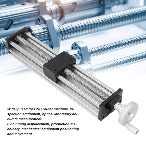 300mm Stroke CNC Linear Stage Motion Actuator for Router Machines, Aluminum Alloy, with Hand Crank Move for Precision Displacement, Suitable for Industrial Production in Saudi Arabia