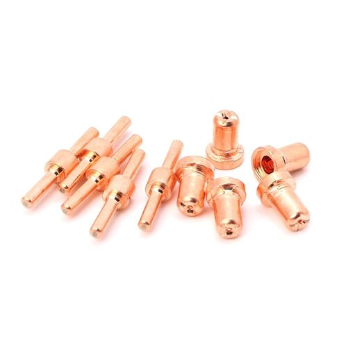 60pcs Red Copper Extended Long Plasma Cutter Tip Electrodes&Nozzles Kit Consumable for PT31 LG40 40A Cutting Welder Torch Welding Nozzle in Saudi Arabia