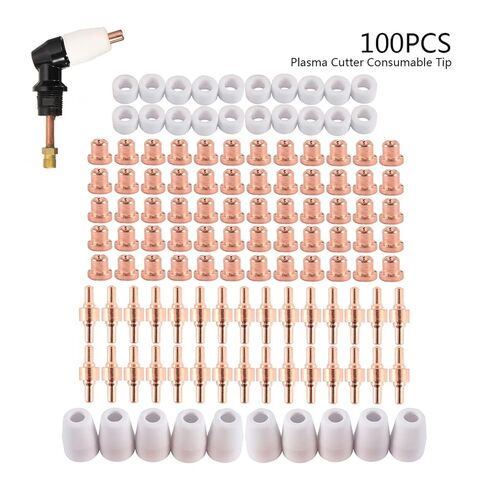 100Pcs Plasma Cutter Tip Electrodes & Nozzles Kit Consumable Accessories for PT31 Cut 40 50 Welding Tools Nozzle in Saudi Arabia