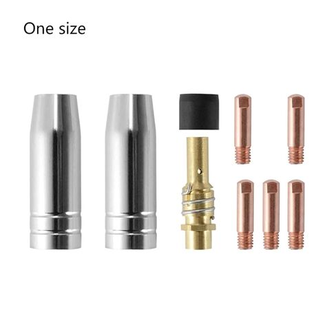 9Pcs/Set 15Ak Welding Nozzle Contact Tips 0.8X25Mm M6 Gas Connector Holder fit for SetMig/fit for Mag Nozzle in Saudi Arabia