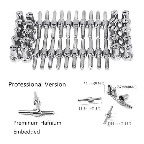 40pcs Plasma Cutting Torch Consumable Extended Long Cutter Kit 40A PT31 Tip Electrode Nozzle Welding Nozzle in Saudi Arabia