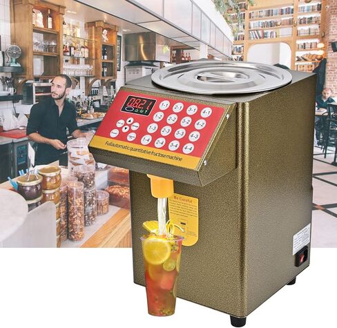Automatic Fructose Dispenser with Precise Portion Control, Commercial Sugar Dispenser for Bubble Tea, Milk Tea, Coffee in Kuwait