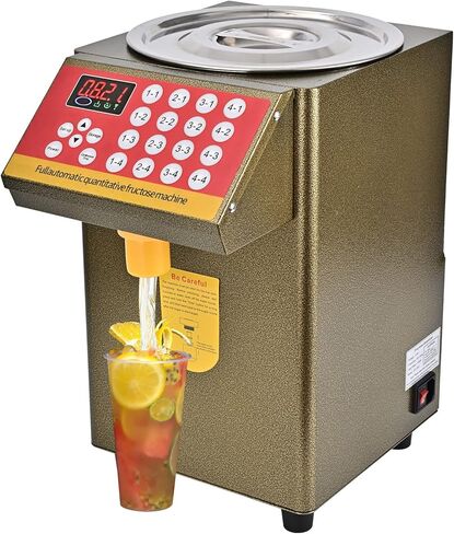 Automatic Fructose Dispenser with Precise Portion Control, Commercial Sugar Dispenser for Bubble Tea, Milk Tea, Coffee in Kuwait