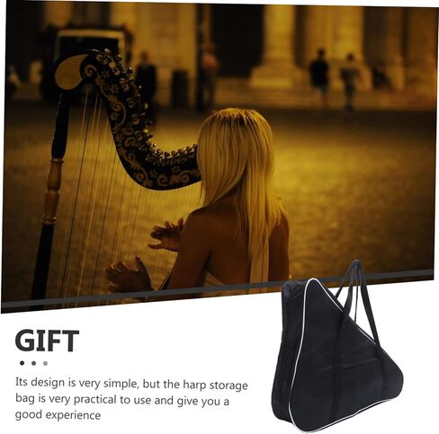 Toddmomy Reliable Lyre Bag Harp Carrying Bag Storage Pouch Musical Instrument Holder Lyre Harp Padded Harp Case Lyre Carrying Bag Lyre Carry Case Jaw Harp Student Harps Black Oxford Cloth in Saudi Arabia