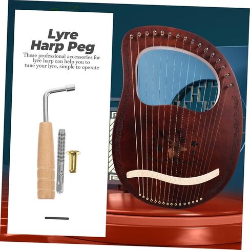 Lyre Harp String Pin Set Tuning Wrench Metal Turn Pins Replacement Accessories for Lyre Musical Instruments 1 Set in Saudi Arabia