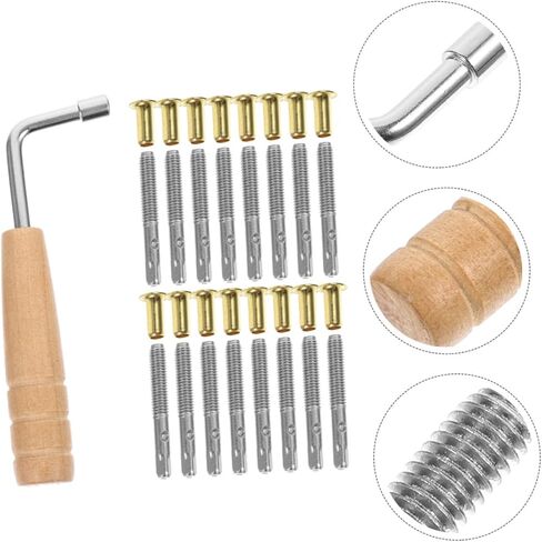 Lyre Harp String Pin Set Tuning Wrench Metal Turn Pins Replacement Accessories for Lyre Musical Instruments 1 Set in Saudi Arabia