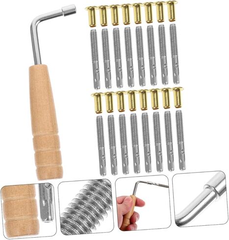 Lyre Harp String Pin Set Tuning Wrench Metal Turn Pins Replacement Accessories for Lyre Musical Instruments 1 Set in Saudi Arabia