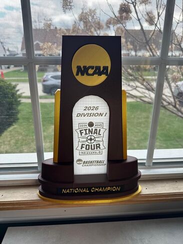 Championship Trophy Replica, 10 Inch Basketball Tournament Trophy, National Champion Display in Saudi Arabia