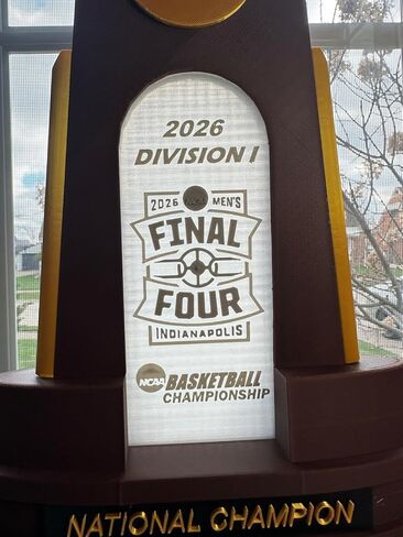Championship Trophy Replica, 10 Inch Basketball Tournament Trophy, National Champion Display in Saudi Arabia