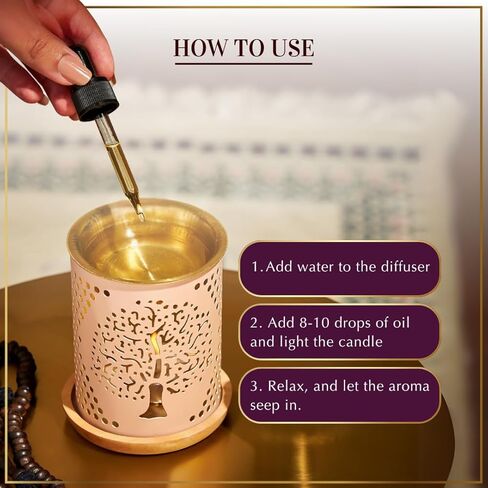 Dukhni Rose Fragrance Oil | 30ml Floral Diffuser Oil for Diffuser & Humidifier | Relaxing Rose Essential Oil for Home Aromatherapy & Room Fragrance | Long-Lasting Aroma, Alcohol -Free in Saudi Arabia