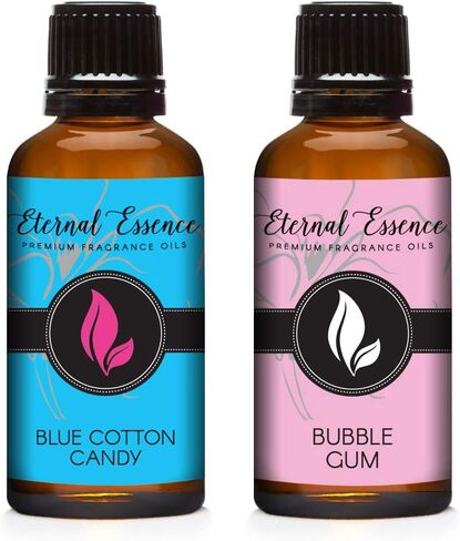 Eternal Essence Oils 2 Pack 30ml Premium Fragrance Oil Blue Cotton Candy & Bubble Gum for Candle, Soap Making, Aromatherapy, Diffusers, Home, & More in Saudi Arabia