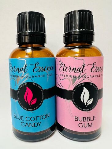 Eternal Essence Oils 2 Pack 30ml Premium Fragrance Oil Blue Cotton Candy & Bubble Gum for Candle, Soap Making, Aromatherapy, Diffusers, Home, & More in Saudi Arabia