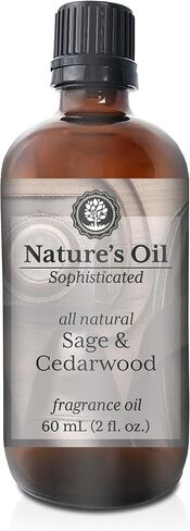 Nature's Oil All Natural Sage and Cedarwood Fragrance Oil, 60mL, 100% Natural, Phthalate, Paraben, SLS + SLES Free, 100% Vegan, Cruelty Free in Saudi Arabia