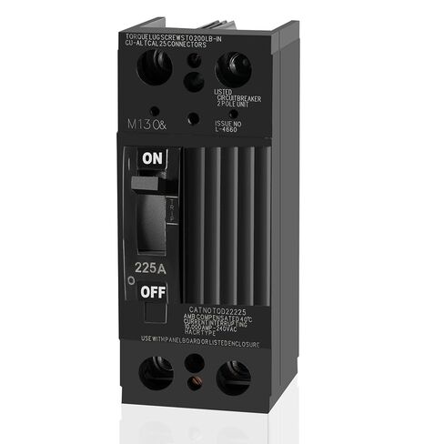 قاطع دائرة TQD22200WL جديد ثنائي القطب 200 أمبير، متوافق مع مراكز تحميل GE، 10kAIC، 240 فولت، حماية مغناطيسية حرارية، حامل مثبت بمسمار in Kuwait