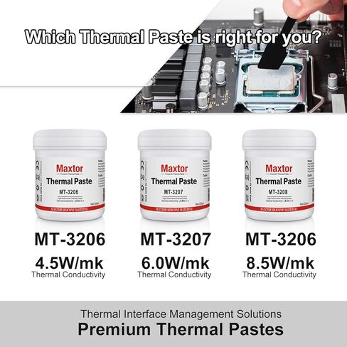 Maxtor MTP-3208 200g High Performance CPU Heatsink Thermal Paste, Thermal Grease for Industrial，PS5,Xbox， PC Automotive Electronics Power Modules, Non-Conductive (MTP-3206,200G) in Kuwait