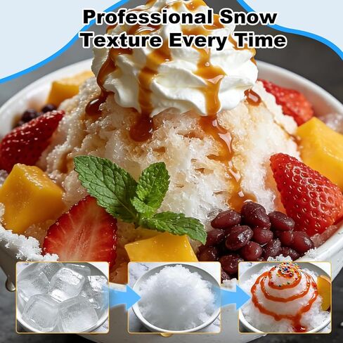 آلة مخروط الثلج 700 رطل/ساعة، ماكينة صنع الثلج التجارية 40 لتر، ماكينة حلاقة ثلج كهربائية من الفولاذ المقاوم للصدأ مع شفرات مزدوجة لبار المطعم in Kuwait