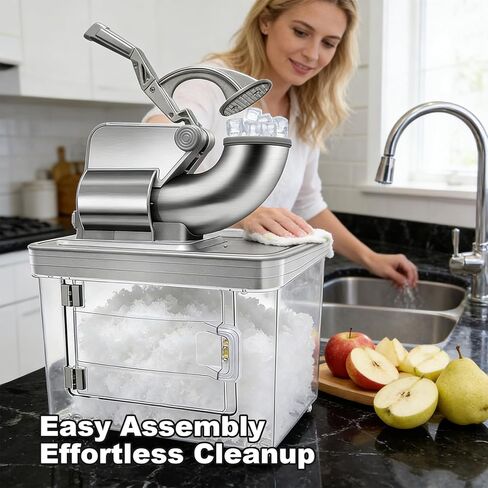 آلة مخروط الثلج 700 رطل/ساعة، ماكينة صنع الثلج التجارية 40 لتر، ماكينة حلاقة ثلج كهربائية من الفولاذ المقاوم للصدأ مع شفرات مزدوجة لبار المطعم in Kuwait