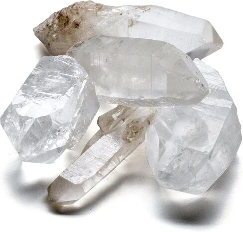 KALIFANO Quartz Points Bundle (500+ Carats) - Bulk High Energy Raw Lemurian Reiki Cuarzo Crystal Used for Clarity and Purpose - Information Card Included (Family Owned & Operated) in Saudi Arabia