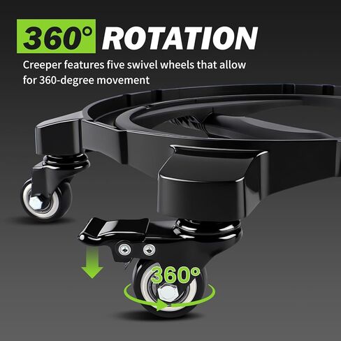 Foldable Bucket Dolly with 5 Wheels, 360°Car Wash Bucket Roller,Heavy Duty Wagon Perfect for Car Wash, Waxing,Up to 265 lbs in Saudi Arabia