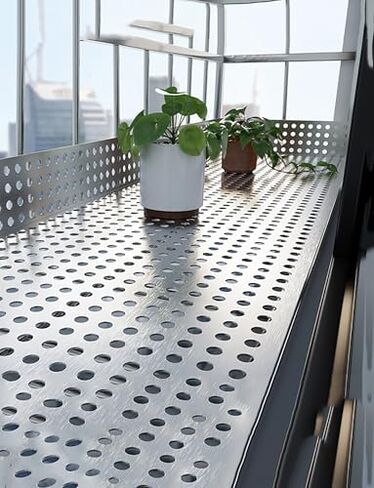 لوح مثقوب من الفولاذ المقاوم للصدأ المتين - سياج آمن للشرفة والنافذة، شبكات زخرفية للمنزل والحديقة والاستخدام الخارجي in Kuwait