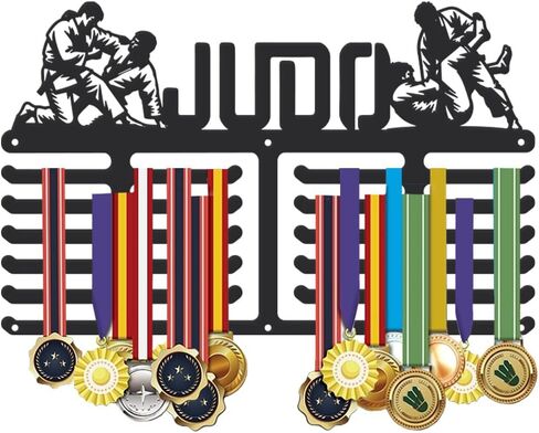 SUPERDANT Sports Medal Hanger Display Sports Medal Holder Award Metal Medal Organizer Ribbon Rack Wall Mounted Race Non-Slip Iron Ribbon Hooks for Athletes Players Gifts in Saudi Arabia