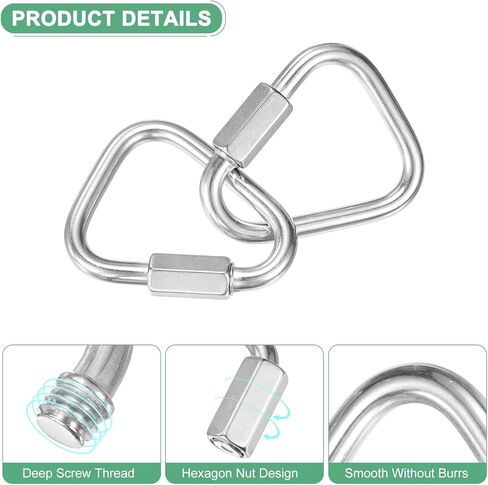 M METERXITY Quick Chain Link Connectors, Stainless Steel Locking Repair Chain Links for Swing/Camping/Hiking/Backpack in Saudi Arabia