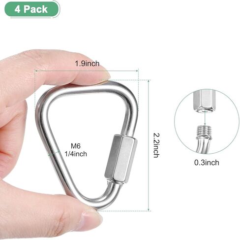 M METERXITY Quick Chain Link Connectors, Stainless Steel Locking Repair Chain Links for Swing/Camping/Hiking/Backpack in Saudi Arabia