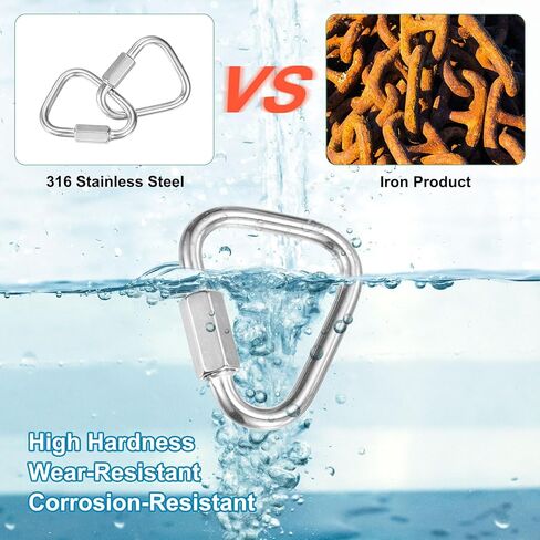 M METERXITY Quick Chain Link Connectors, Stainless Steel Locking Repair Chain Links for Swing/Camping/Hiking/Backpack in Saudi Arabia