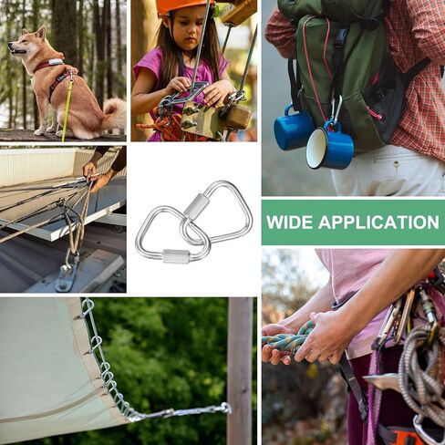 M METERXITY Quick Chain Link Connectors, Stainless Steel Locking Repair Chain Links for Swing/Camping/Hiking/Backpack in Saudi Arabia