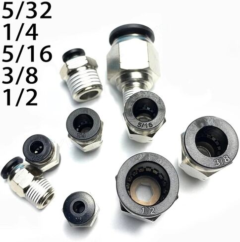 PC Pneumatic Quick Connector N1/8 N1/4 N3/8 N1/2 Thread British Pipe 5/32 1/4 5/16 3/8 1/2 Hose 1Pcs(PC 1l4-N04(NPT1l2)) in Saudi Arabia