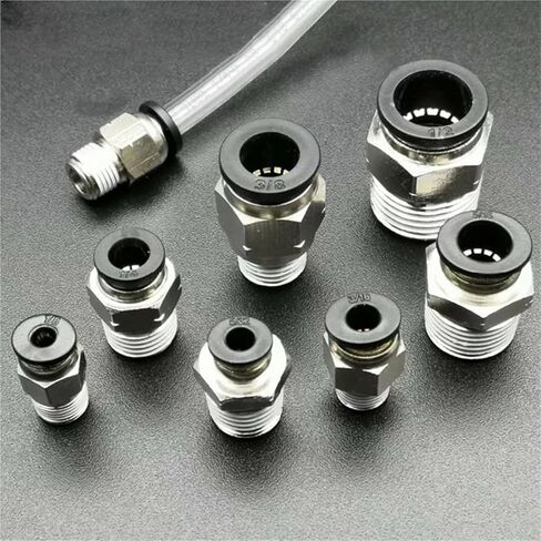 PC Pneumatic Quick Connector N1/8 N1/4 N3/8 N1/2 Thread British Pipe 5/32 1/4 5/16 3/8 1/2 Hose 1Pcs(PC 1l4-N04(NPT1l2)) in Saudi Arabia