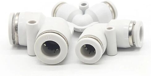 PV Pneumatic Quick Coupling Pipe PU Hose 4mm 6mm 8mm 10mm 12mm 14mm 16mm White Plastic L-type 1Pcs(PV-14) in Saudi Arabia