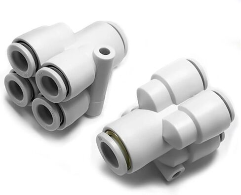 KQ2UD White Pneumatic Quick Connector Y-type Five Way Reducer One In Four PU Hose Plastic Connector PRG 4 6 8 10 12 1Pcs(KQ2UD-08) in Saudi Arabia