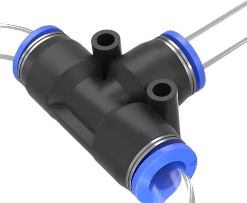 Pneumatic Fitting Tube Connector Pipe Push In Hose Couping PP OD 4mm/6mm/8mm/10mm/12mm 10Pcs(10pcs PP-White,OD 6mm) in Saudi Arabia