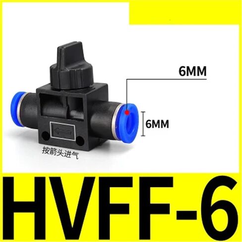 HVFF Pneumatic Quick Connector Hose Manual Valve Switch Controller PU 4 6 8 10 12mm 1Pcs(HVFF-6) in Saudi Arabia